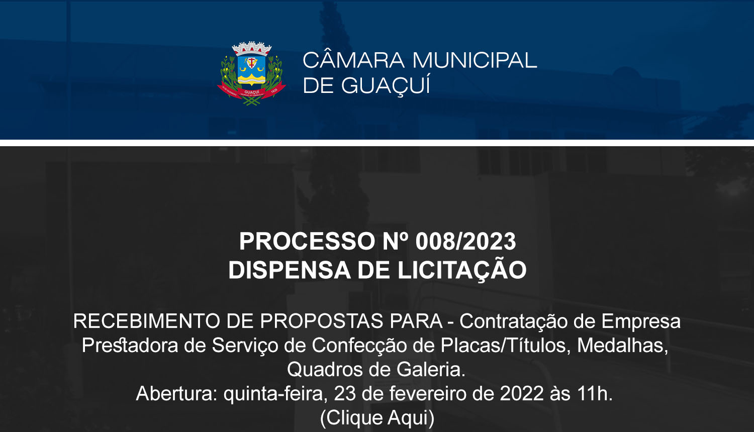 DISPENSA DE LICITAÇÃO